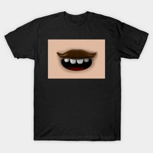 Handlebar Moustache Face Mask T-Shirt